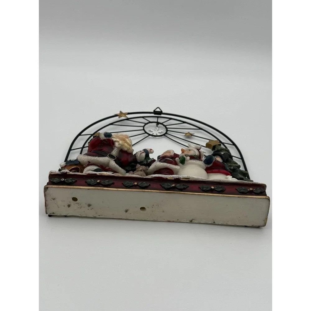 Vintage Ceramic/Metal Santa, Child, & Snowmen Carolers-Hanging or Tabletop Decor